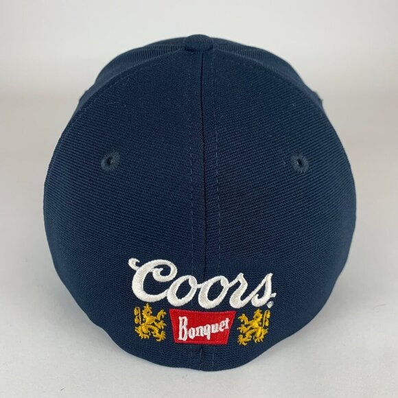 Coors Banquest Navy Blue Stretch Fitted Hat Mens One Size - Picture 3 of 5